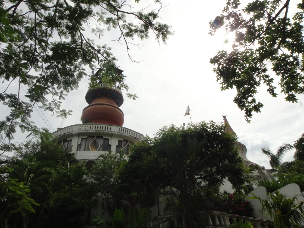 Tower of the hotel from the jungle