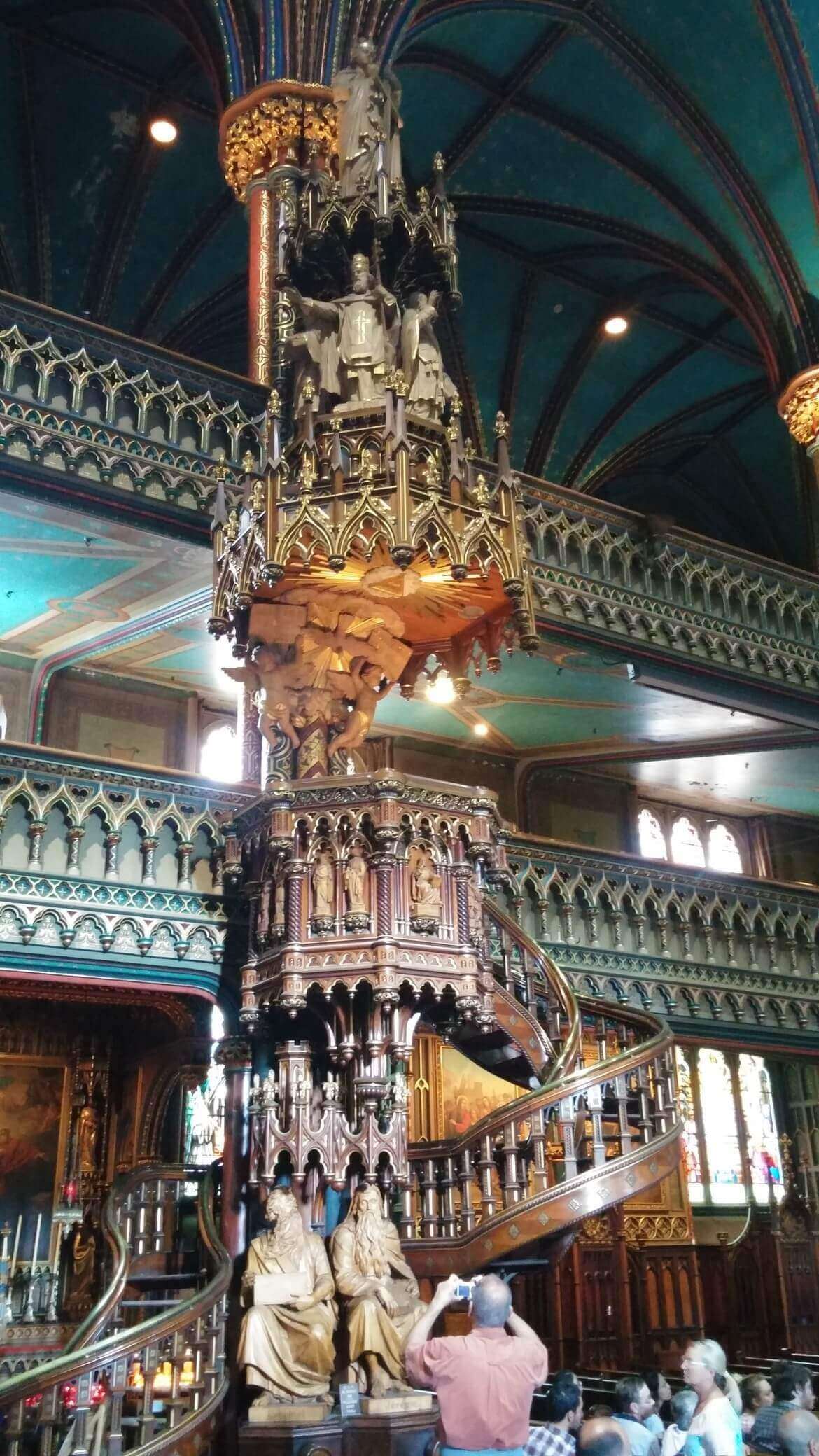 Exquisitely carved pulpit
