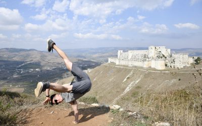Swinging from Krak des Chevaliers